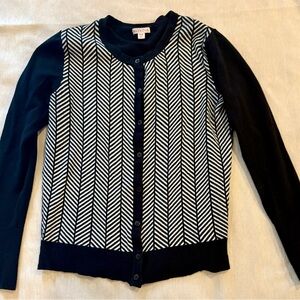 Merona Black and White Cardigan Sweater